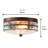 2-Light Farmhouse Hammer Glass Flush Ceiling Light