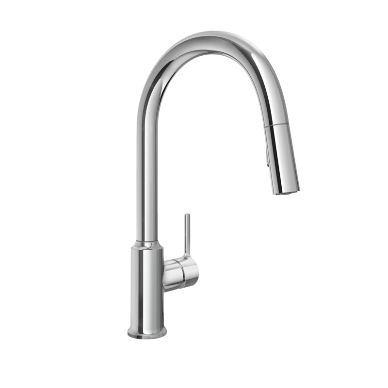 1.5 GPM Single Hole Pull Down Kitchen Faucet, Chrome