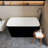 49"Acrylic Freestanding Soaking Bathtub, Deep Ergonomic Design,cUPC Certified Bath Tub, Double-Walled Insulation, Matte Drain & Overflow, Easy Install, Modern Bathroom Tub, Black Outside, White Inside