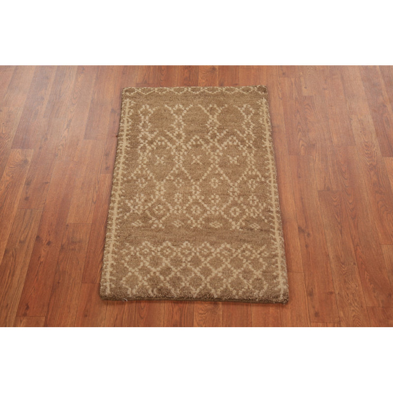Geometric Moroccan Oriental Accent Rug 2x3