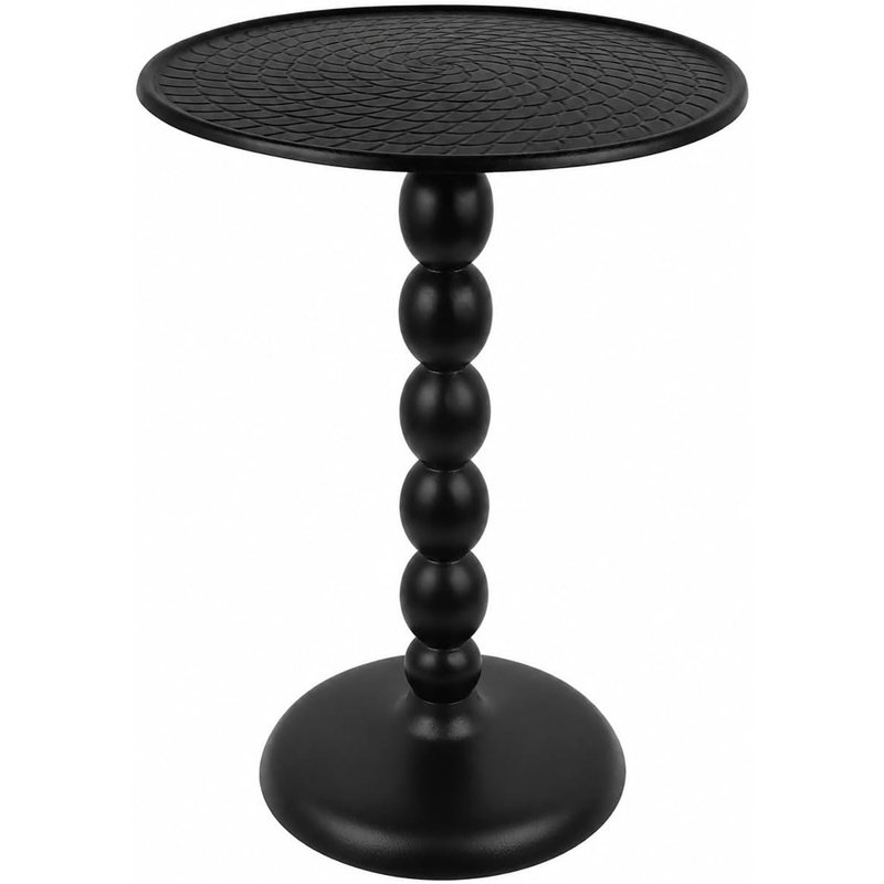 Table d'appoint ronde Sunburst, table d'appoint en métal doré