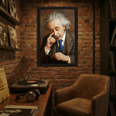 Abstract Albert Einstein Portrait Canvas Print
