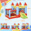 Outsunny Kids Bouncy Castle House W/ Fun Features, Blower, Multicoloured