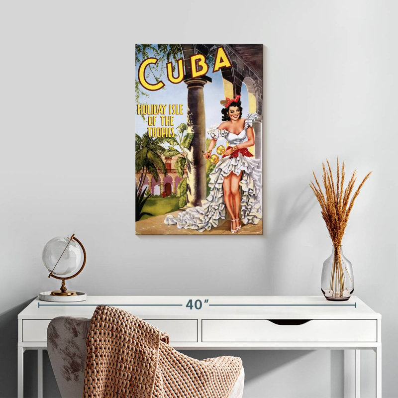 Affiche de voyage Aime Cuban, H 24 po x l 16 po