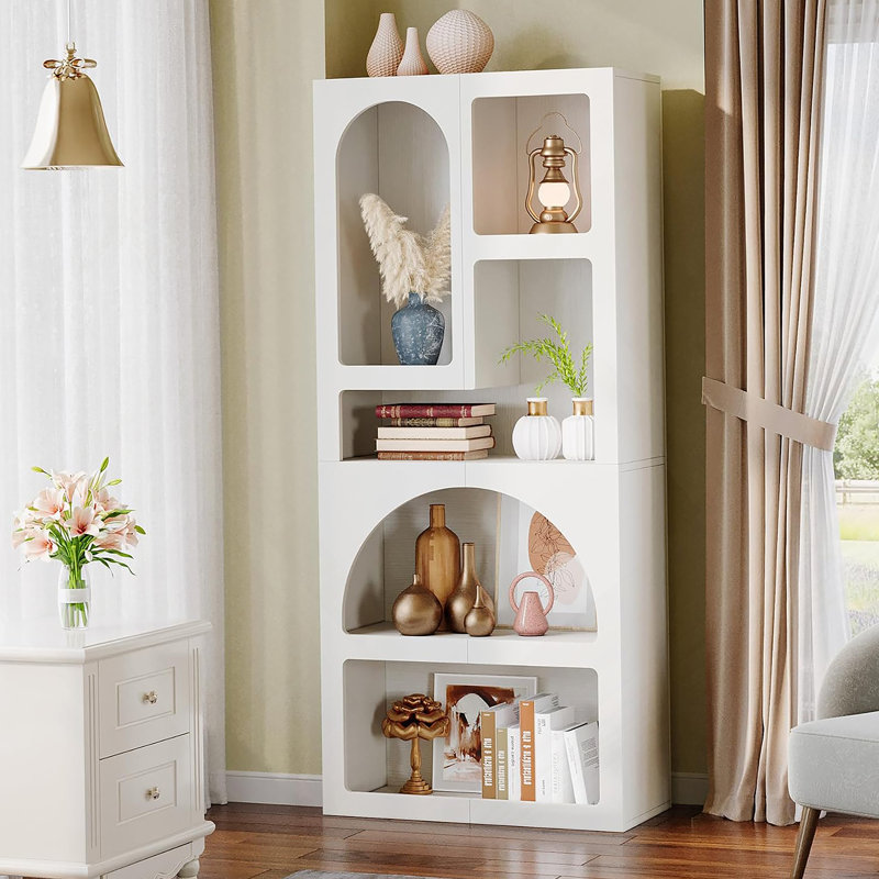 Bibliothèque géométrique arquée à 5 tablettes