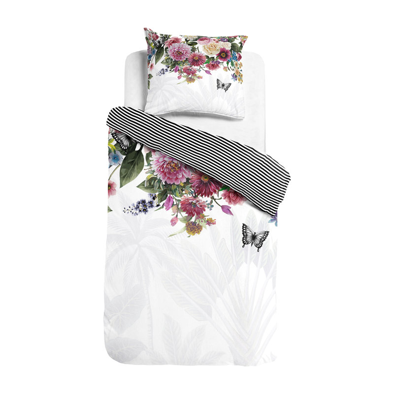 White/Pink/Greeen Satin 200 TC, 155 x 220 cm - 1 Pillowcase (80 x80 cm)