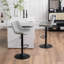 Swivel Bar Stools Modern Leather Upholstered Counter Stools for Kitchen Island, Adjustable Height Stools with Footrest for Home Bar-189897538