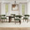 Chaise d'appoint rembourrée en bois massif