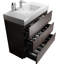 Meuble-lavabo de 36 po - Noyer, lavabo blanc, rangement éblouissant, finition élégante, lavabo moderne, ensemble de pièces, élément central-137790839-137790836