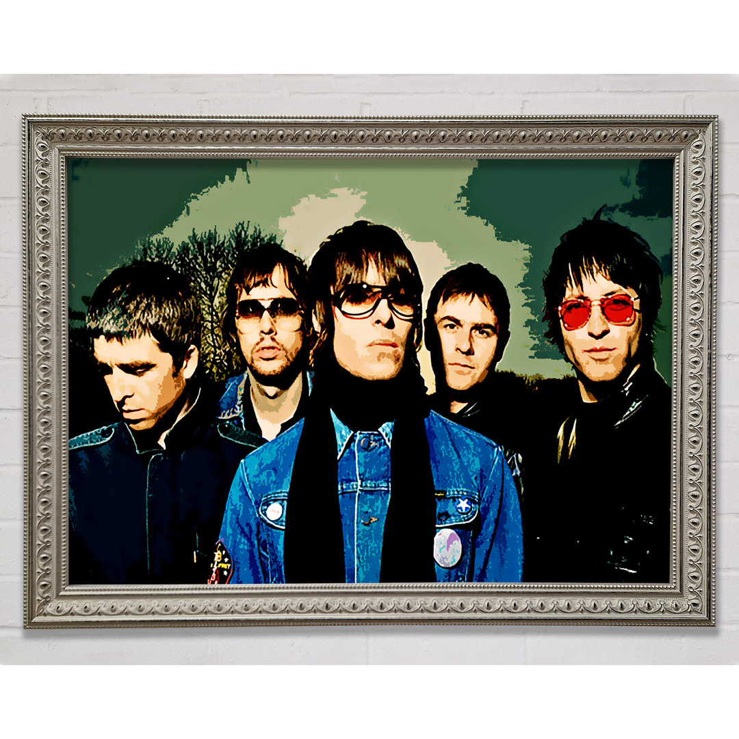 Oasis Pop Art Colour - Einzelner Bilderrahmen Kunstdrucke