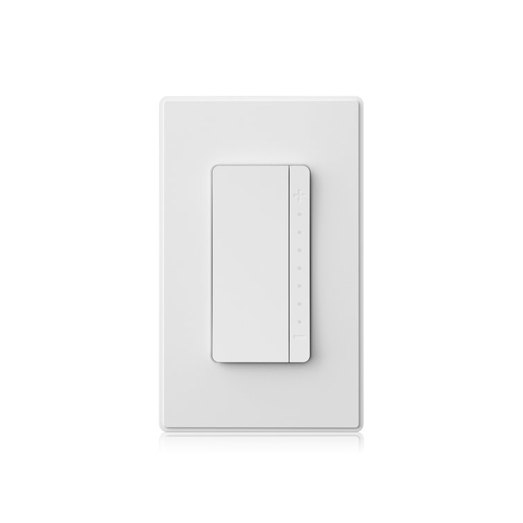 ELEGRP Smart Dimmer Light Switch Single Pole, 2.4Ghz Wi-Fi Dimmer Switch Compatible With Alexa And Google Assistant, Needs Neutral Wire, No Hub Required, UL And FCC Listed, , 1 PC