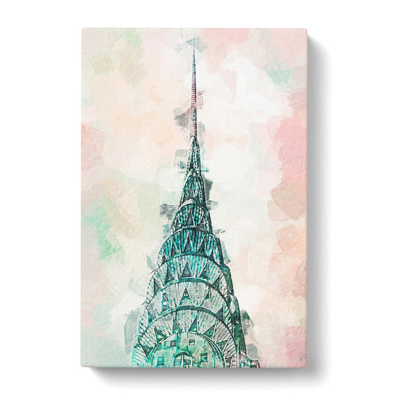 New York City Empire State Building In Abstract - Wrapped Canvas Painting, 76cm H x 50cm W x 3cm D