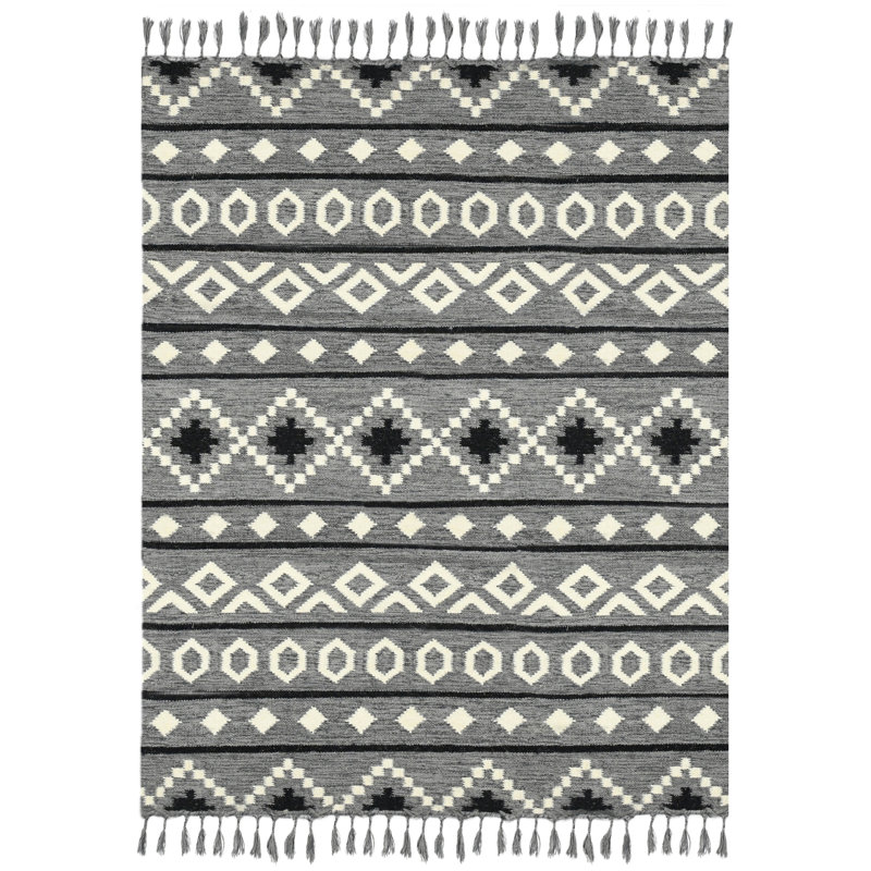 Oneil Wool Moroccan Indoor Rug, Rectangle 3' x 5'