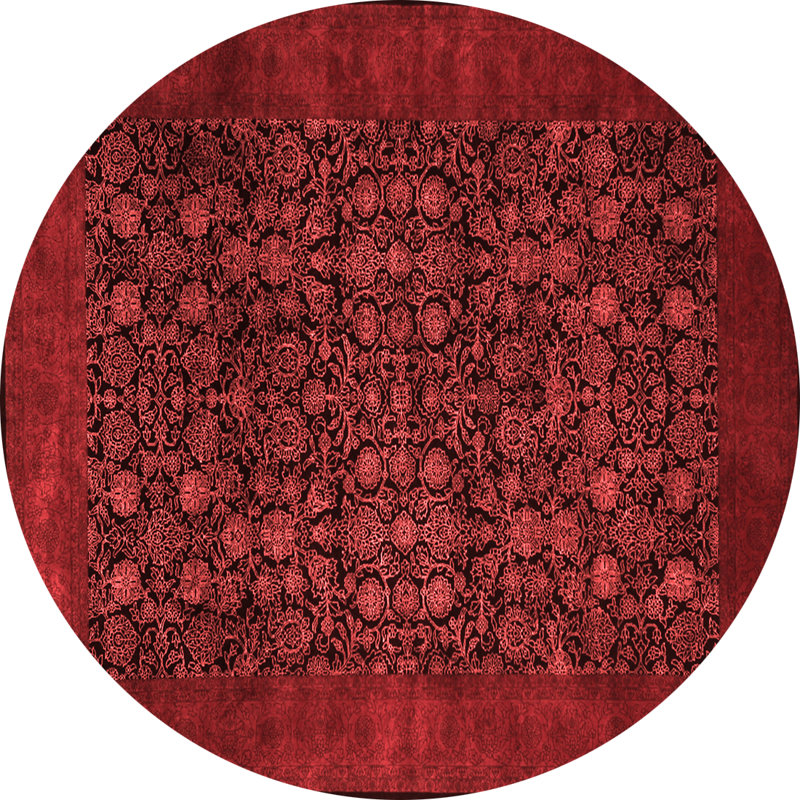 Floral Indoor Rug, Round 8'