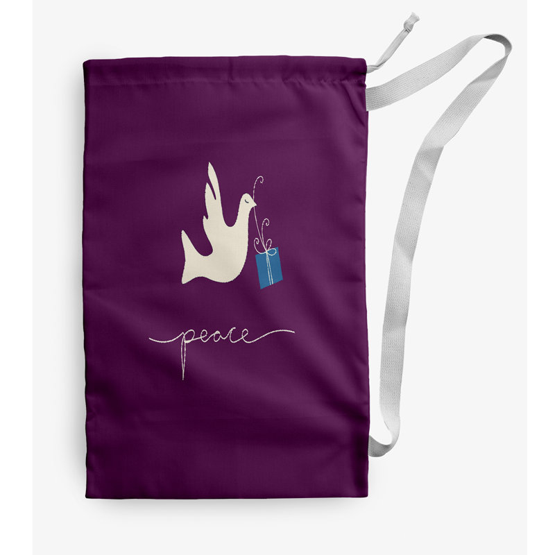 Fabric Laundry Bag with Handles, Medium (36" H x 28" W), Purple