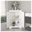 Armoire de coin blanche avec 2 portes et tablette réglable pour salle de bain ou salon