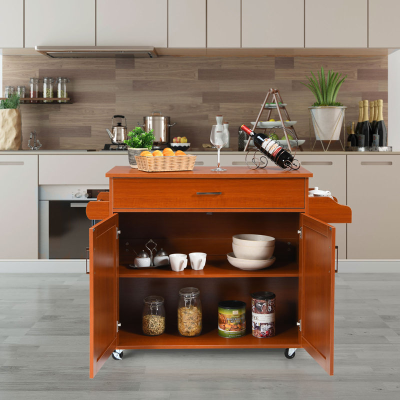 Clemmie Wood Kitchen Island, Cherry