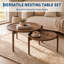 Ensemble de 2 petites tables basses rondes | Table de bout latérale pour le salon, la chambre à coucher, le bureau, 23,6 pouces de diamètre, 19 pouces de diamètre-452187487