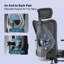 Fauteuil de travail ergonomique à dossier haut en maille, grand et grand, confortable et confortable pour 300 lb-209405431