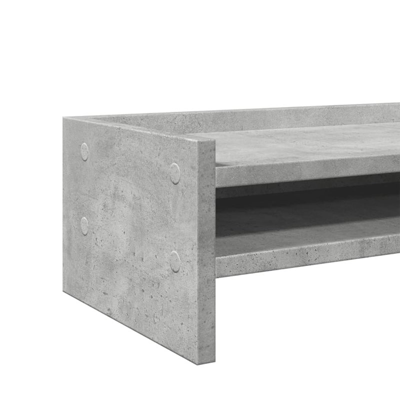 Shiya Manufactured Wood Monitor Stand, Concrete Grey