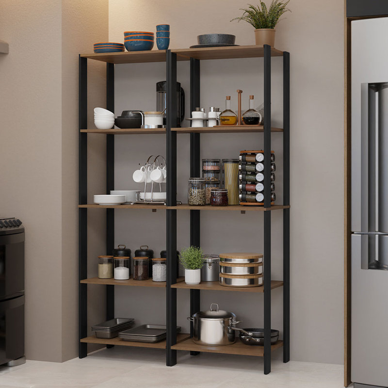  Armoire de rangement pour garage avec 10 tablettes ouvertes L 47 po, Brown