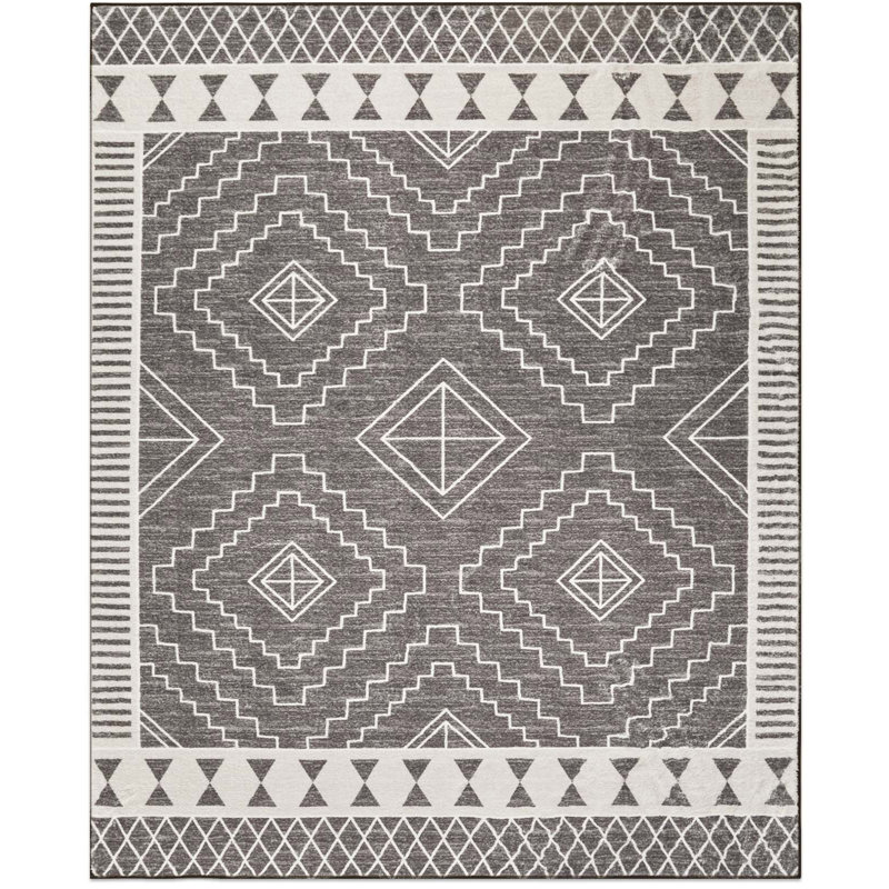 Imitation Cashmere Geometric Carpet, Rectangle 8' x 10'