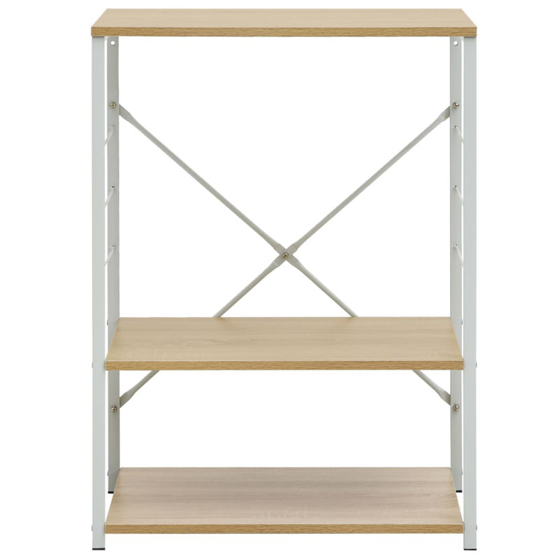 Microwave Cabinet Engineered Wood, White/Oak