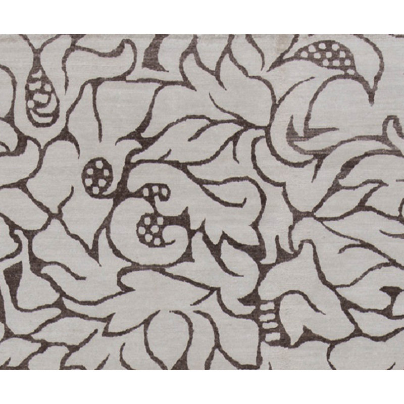 Tapis brun de haute qualité noué à la main