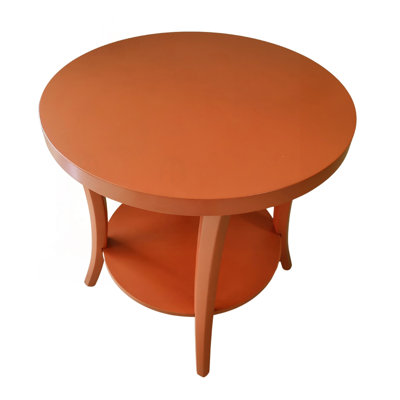 Contemporary Round Shelf End Table