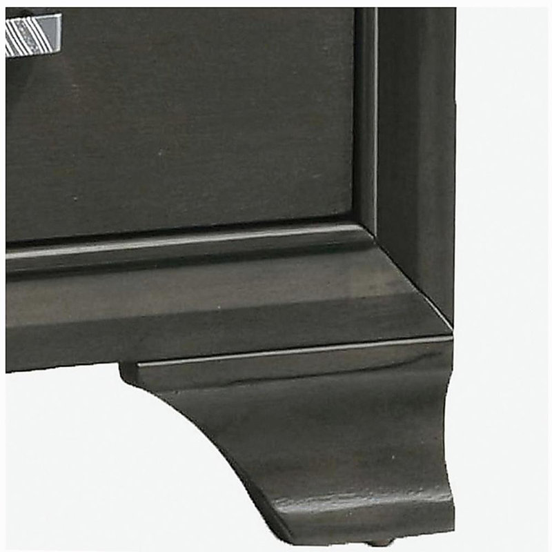Grey 2-drawer Nightstand