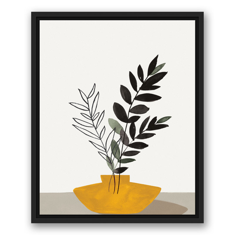 Tableau encadré flottant sur toile, H 21,75 po x l 17,75 po x P 1,75 po, Cadre flottant noir