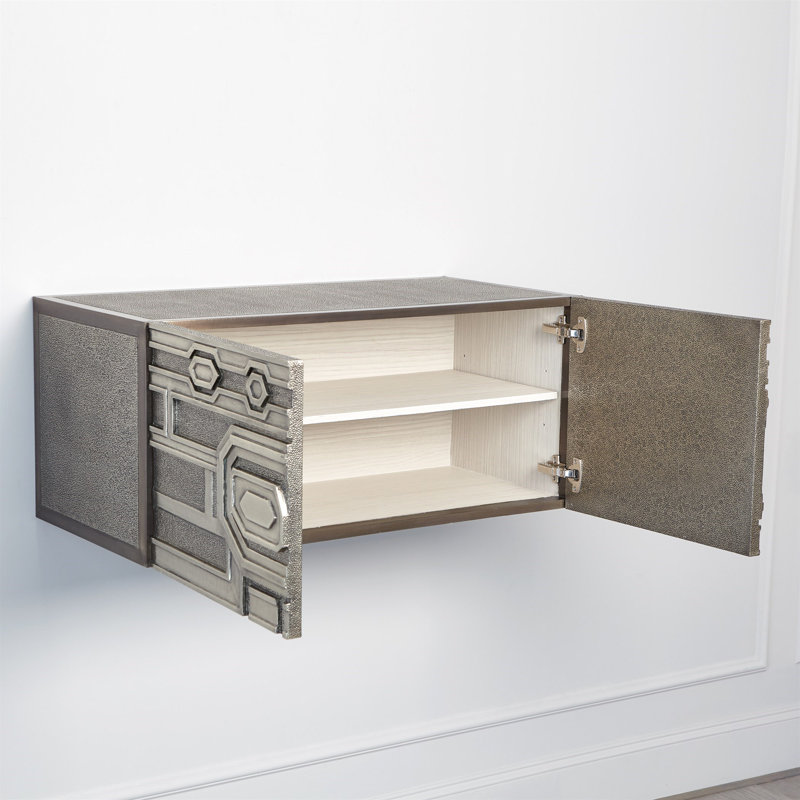 Abstract Block Cabinet-Left-Silver