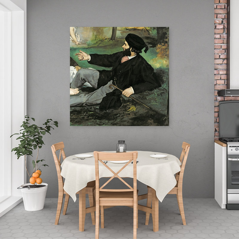 Déjeuner sur l'Herbe, 1863 Impressionniste Abstrait Contemporain Fruit Portrait Wall Art Print, H 48 po x l 48 po