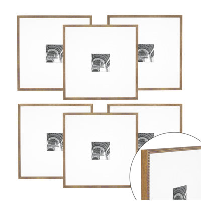 Wood Picture Frame - Set of 6 with Mat
