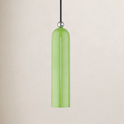 Hanne 1-Light Dimmable Metal Cylinder Pendant