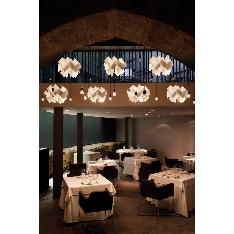 1 - Light Pendant, E26 Base, Natural Cherry, Matte Black