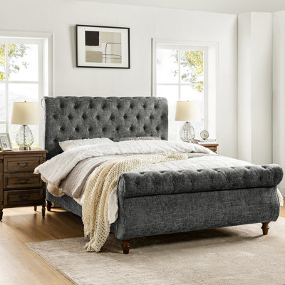 Lit plateforme tapissier Eldredge