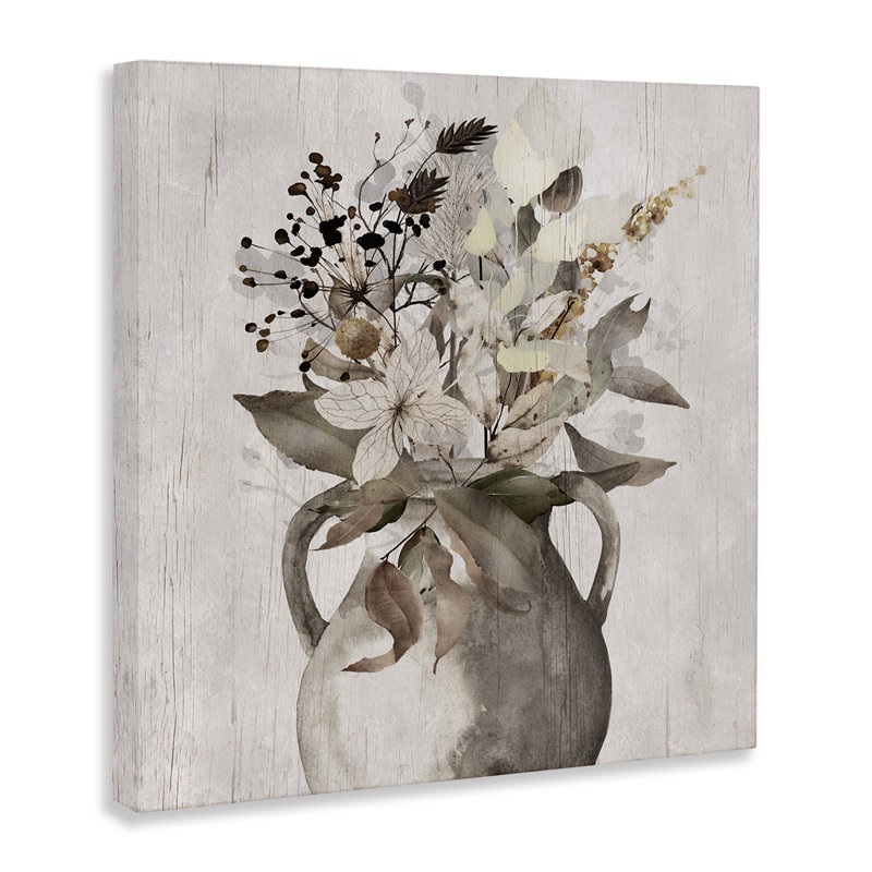«Rustic Cottage Bouquet», art mural par Val Rhodes, H 30 po x l 30 po