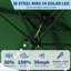 10 x 6.5 ft Solar Rectangular Patio Umbrella, with LED Lights-541993664