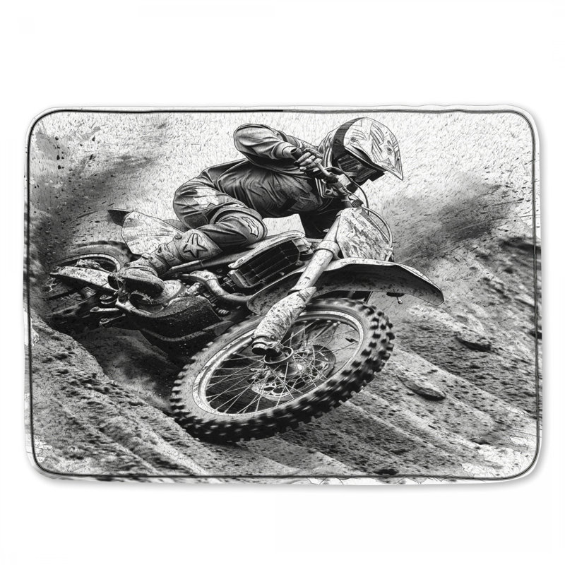 Tapis de bain Motocross Sports, L 24 po x L 17 po