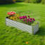 Lit de jardin surélevé galvanisé, jardinière extérieure, ensemble de jardin en métal pour plantation de plantes potagères, argent, 8 x 4 x 1 pi (ensemble de 2)