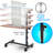 Aceston Bed Tray Height Adjustable Overbed Table with Wheels