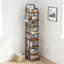 Tour à chaussures pour petits espaces, étagère à chaussures verticale haute 8 niveaux, étagère à chaussures étroite avec 2 crochets, tablettes réglables pour le salon du vestibule-1829021889