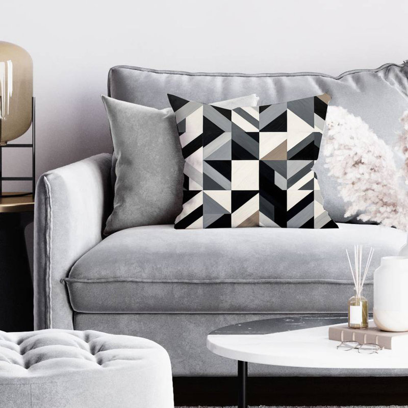 Grid Brown Pillow - Bedroom Decor | Patterned Home Accent – Throw Pillow Cover Only, Double-Sided Print, Insert Not Included