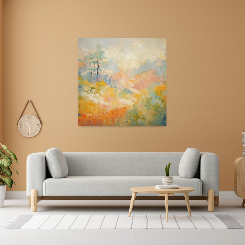 «Dreamy Abstract Forest Abstract Contemporary Modern Autumn Landscape», art mural