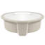 Lavabo de salle de bain rond en céramique blanche avec trop-plein DeerValley 16 "x 16"