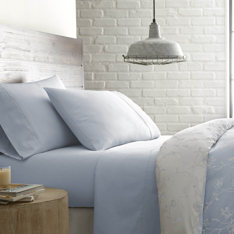 Ensemble de housse de couette Southbean Linens, Housse simple et 1 taie décorative, Bleu