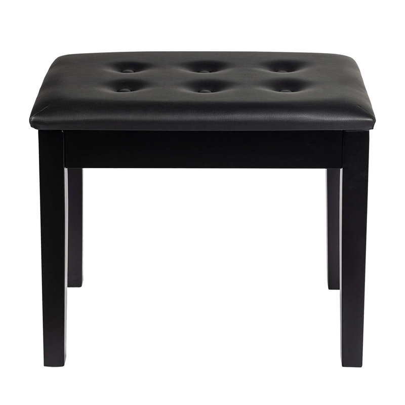 Wood Accent Stool, Black