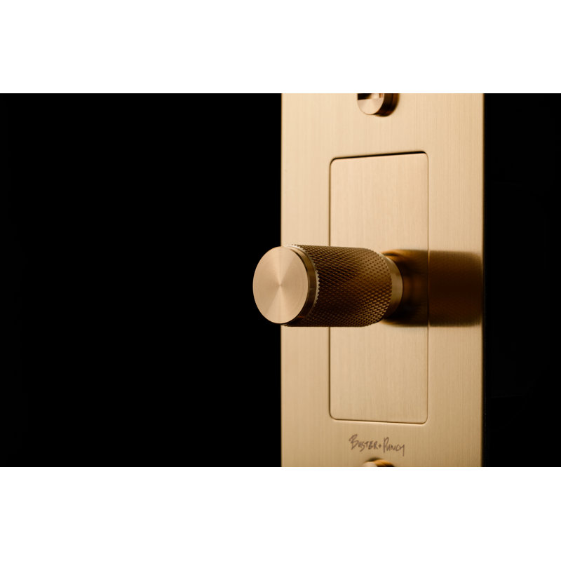 1G Dimmer / Logo, Brass, 3 Gang
