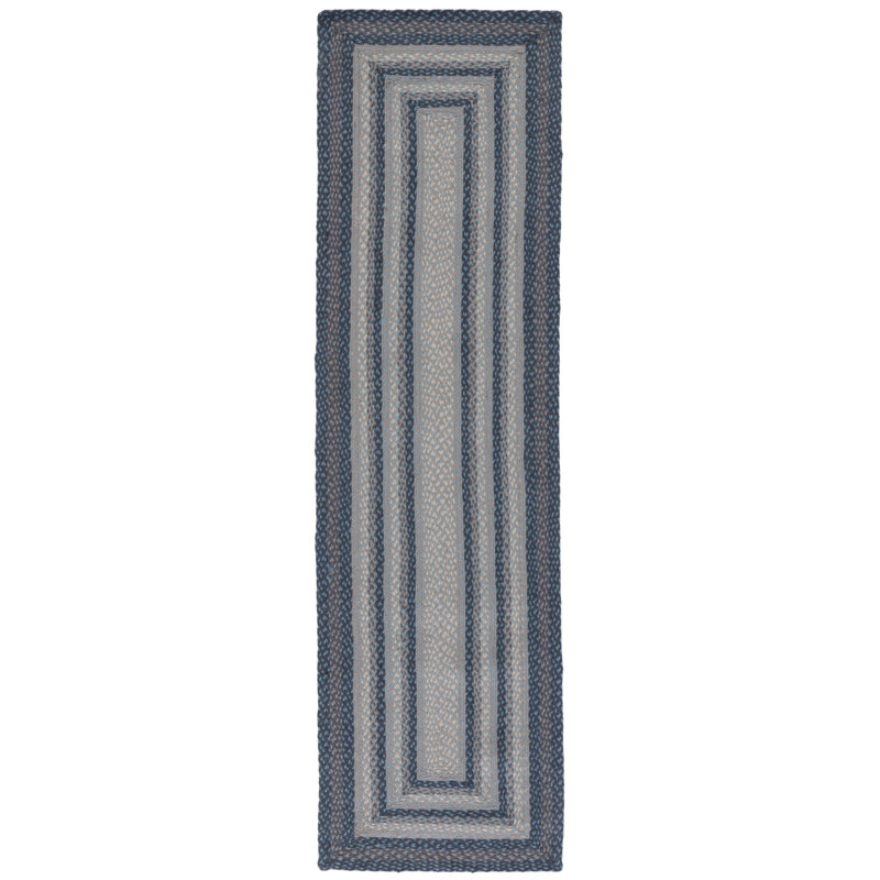 Tapis rayé en coton tressé, Tapis de couloir 2 pi 3 po x 8 pi